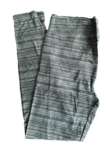 TC Lularoe Leggings Striped Pinstripe Gray Blue Black Size 12-18 NEW 899569 - Picture 1 of 4