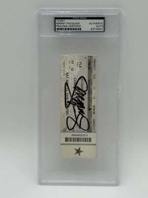 PSA / DNA Signed Autographed Manny Pacquiao Ticket at Cowboys Stadium - Image 1 of 3