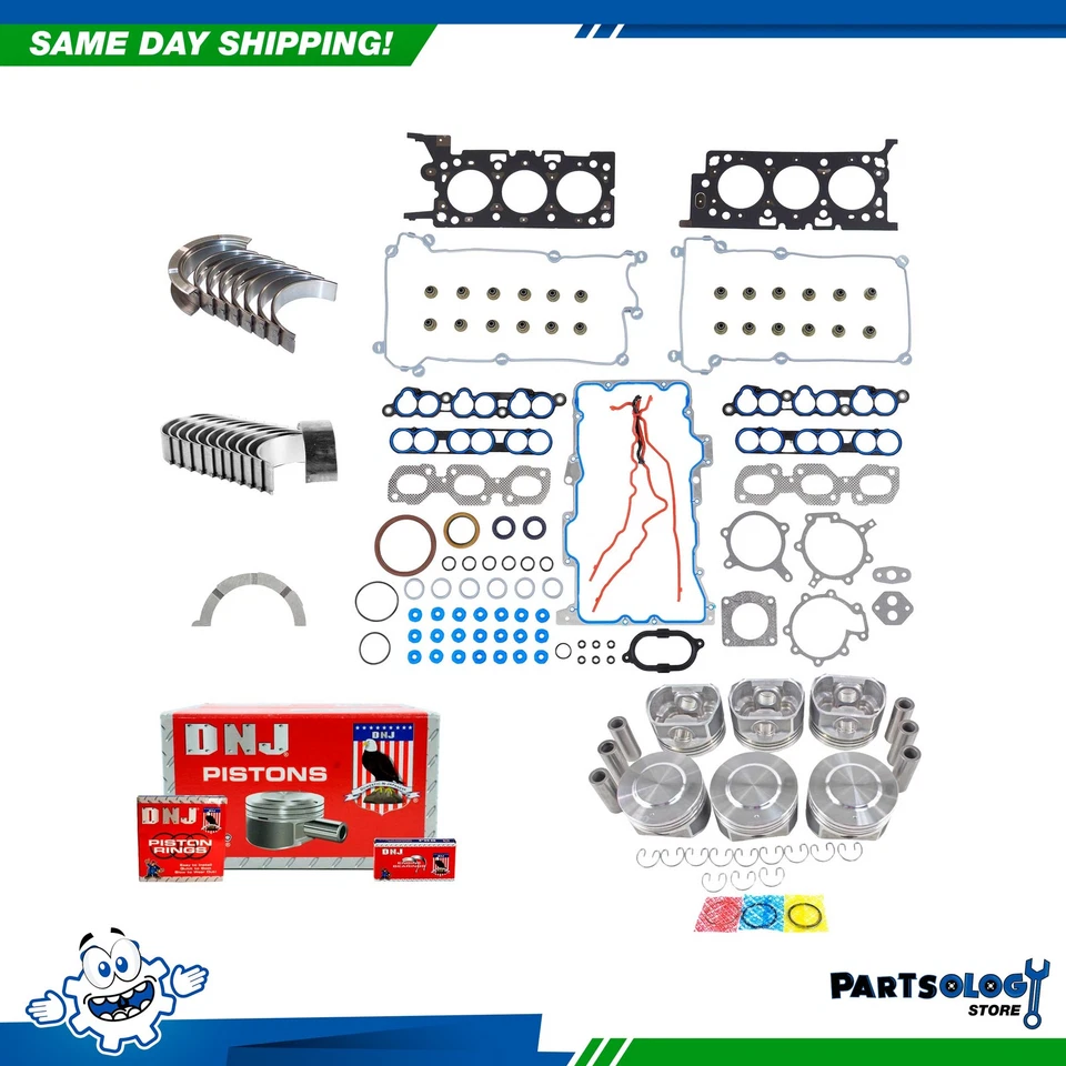 Kit de reconstrução de motor DNJ EK458C para 99-00 Mercury Cougar 2.5L V6 DOHC 24v - Imagem 1 de 4