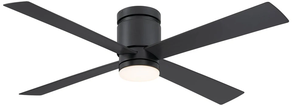 52" Fanimation Kwartet Black Finish CCT LED Ceiling Fan - Image 1 of 1
