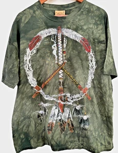 NEW Vintage 1996 The Mountain Native American Peace Dreamcatcher Shirt Size XL - Picture 1 of 4