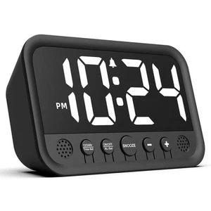 Small LED Digital Clock for Bedroom, Loud Alarm Clock for Heavy Sleepers Adul... - Picture 1 of 8