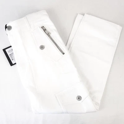 Pantalones cargo Balmain Logo Plate en blanco con herrajes plateados - para hombre talla EU 50 Foto 1 de 4