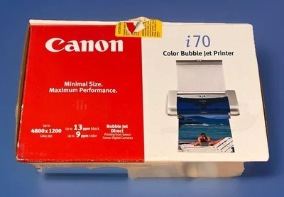 Canon i70 Color Bubble Jet Printer Only Windows Preowned w/Cords & Box Preowned - Image 1 of 4