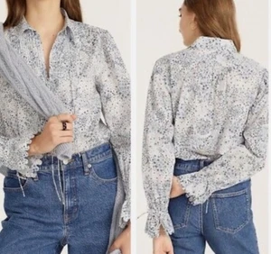 J. Crew x Liberty Scalloped Top in Liberty Adelajda Stars Gr. M - Bild 1 von 13