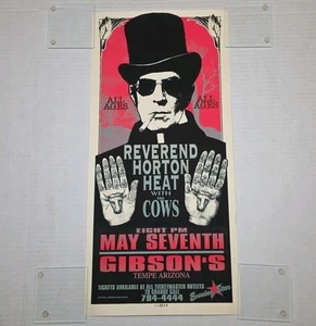 PÓSTER CONCIERTO REVERENDO HORTON HEAT WITH THE COWS 1996 FIRMADO POR TEMPE AZ de colección - Imagen 1 de 5