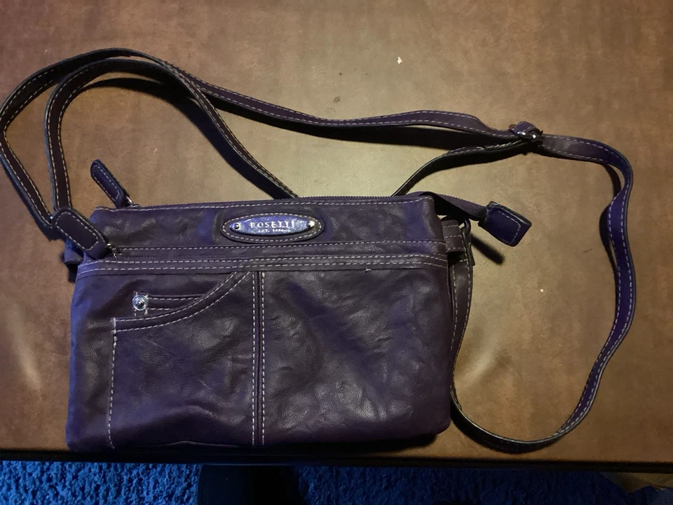 Rosetti Pequeña Cartera Bandolera Bolso de Hombro Cartera Múltiples Bolsillos Cuero Marrón Foto 1 de 1