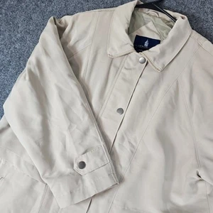 London Fog Limited Edition Rain Coat Jacket Button Front L Petite - Picture 1 of 11