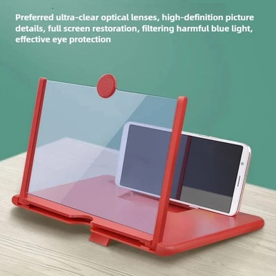 Desktop Phone Screen Magnifier Bracket Pull Out High Definition Video Stand - Image 1 of 4