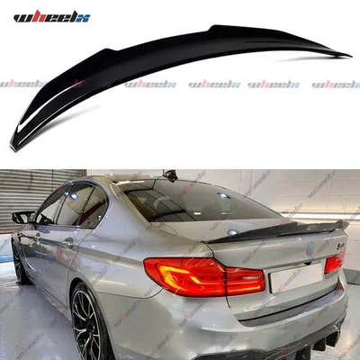 Duckbill Trunk Spoiler PSM Gloss Black For 17-23 BMW G30 530i 540i M550i F90 M5 - Image 1 of 4