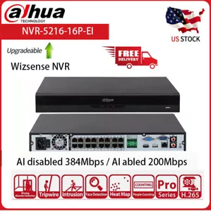 Dahua Origin 4K AI NVR 16CH Channel 16 POE NVR5216-16P-EI WizSense IP Camera - Picture 1 of 5
