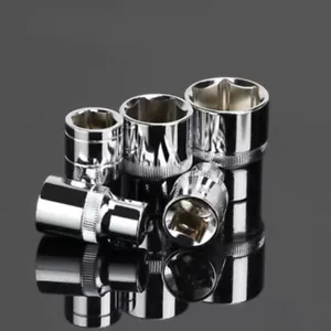 Juego de enchufes profundos de accionamiento de 1/2" 8-32 mm métricos 6 puntos tuerca hexagonal llave espejo Cr-V - Imagen 1 de 5