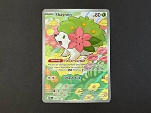 POKEMON DESTINED RIVALS “SHAYMIN” 185 SECRET SIR SPECIAL ILLUSTRATION RARE HTF - Picture 1 of 2