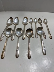 WM Rogers IS 1939 ALLURE Wheat 1 1 Pieces - Silverplate Flatware - 4 Iced Tea Sp - Picture 1 of 8