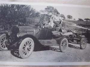 FORD MODEL T  WITH BOYS HAULING WOOD   11 X 17  PHOTO /  PICTURE - Picture 1 of 1