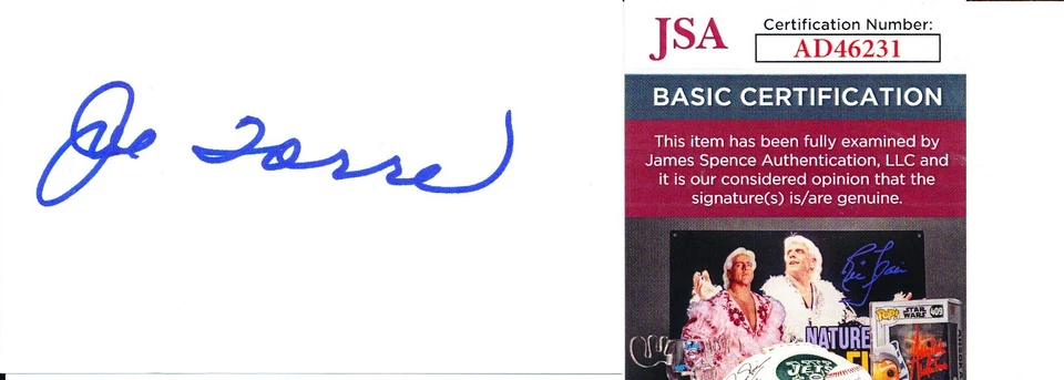 JOE TORRE Signed 3X5 Index Card BASEBALL JSA Auto - Image 1 of 1