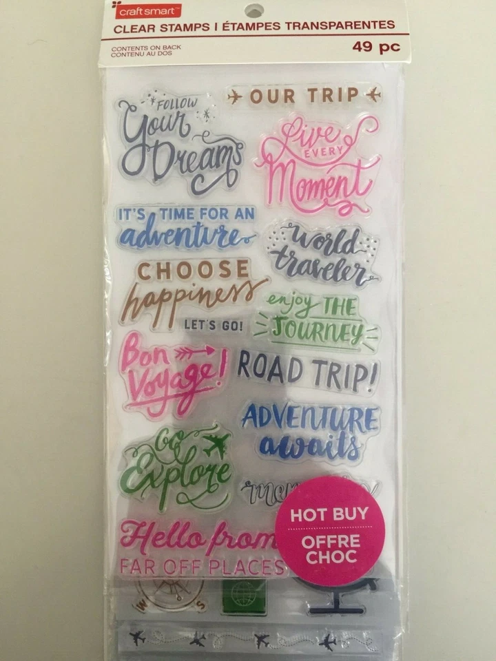 Travel Clear STAMPS by Craft Smart 49 PC 610548