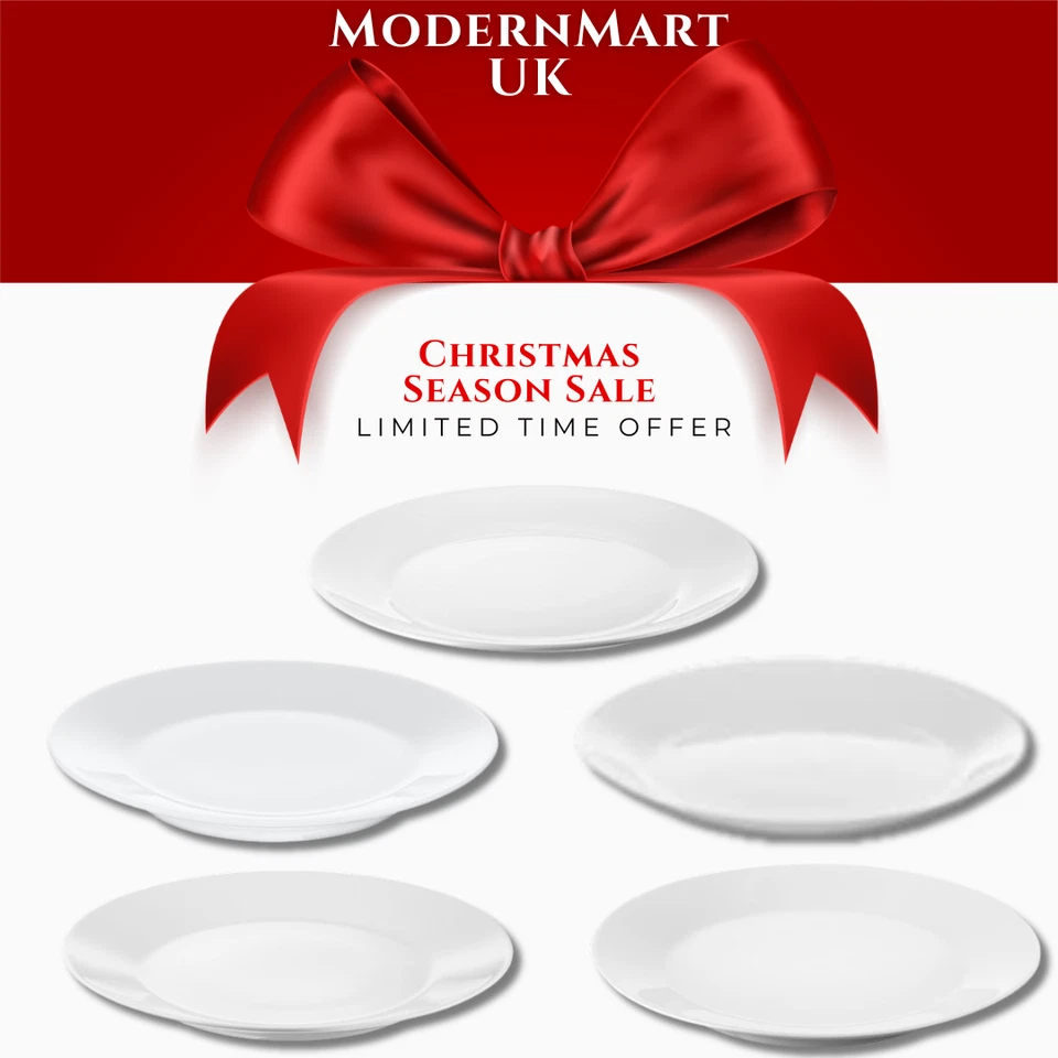 IKEA White Plates Tempered Glass Serving Desert Plates Dishwasher Safe Bowls - Image 1 of 1