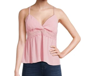 Camisa para mujer Junior sin límites talla s 3-5 tejida de crochet rosa polvorienta - Imagen 1 de 14