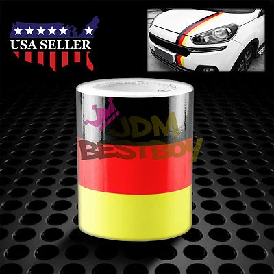 Calcomanías adhesivas a rayas de bandera de Alemania de 6 "x 59" para Audi BMW Mercedes MINI Porsche VW Foto 1 de 4