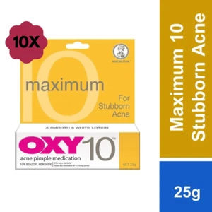 10 Box OXY 10 Maximum For Stubborn Acne Pimple Treatment 25g Free Shipping - Picture 1 of 10