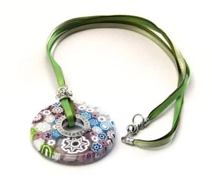 Collana Donna Antica Murrina Millefiori Vetro di Murano Made in Italia - Foto 1 di 3