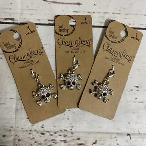 Bead Landing Charmalong Skull Charm: New Nickel Free 3 Total - Picture 1 of 4