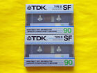 2x TDK SF 90 "Die Blaue" cassette tapes 1985 + original packaging + sealed + made in japan +