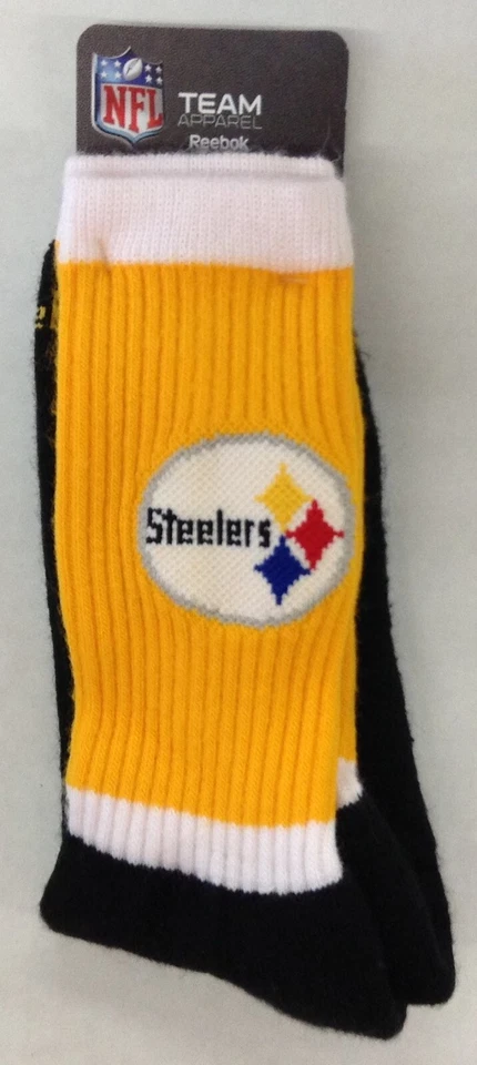 NFL Pittsburgh Steelers Reebok Team Logo Adulto Crew Calcetines ¡NUEVOS! Foto 1 de 1