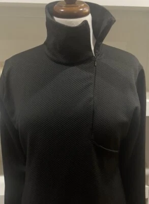 SALOMON Cremallera Cuello Polar Jersey Camisa Mujer Mediana Negra Cremallera Asimétrica  Foto 1 de 4