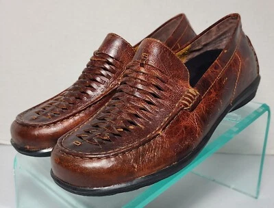 Zapatos Mocasines Sin Cordones Aetrex Tiana Cuero Marrón Tejido Cordobés Para Mujer Talla 7 Foto 1 de 4