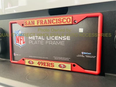 Quadro de placa de licença laser Metal San Francisco 49ers ✅ Presente de produto licenciado NFL - Imagem 1 de 4