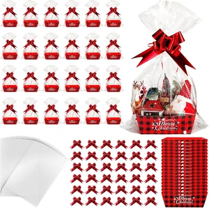 72 Pcs Christmas Gift Baskets Empty to Fill Kit DIY Basket for Gifts Empty Bulk - Picture 1 of 6