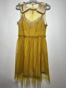 Womens Sleeveless Slip Mini Dress - Rodarte for Target Mustard Yellow - Size M - Picture 1 of 2