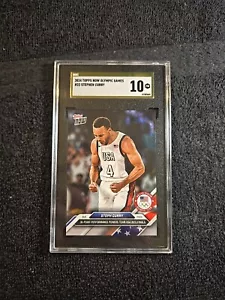 2024 STEPHEN CURRY SGC 10 Pristine Gold Topps NOW #22 Olympic ~1stB.org - Picture 1 of 5