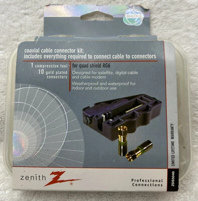 Zenith Coaxial Cable Connector Kit ZDS5040 NIB New. - Image 1 of 4