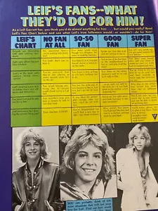 Leif Garrett, Full Page Vintage Clipping - Picture 1 of 1