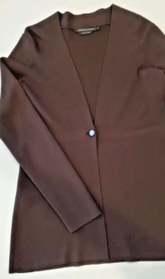 Cárdigan Adrienne Vittadini marrón chocolate para mujer XS Foto 1 de 3