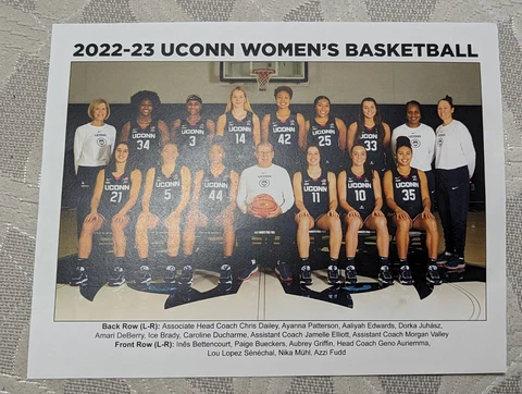 2022-2023 UCONN UNIVERSITY OF CONNECTICUT WOMENS BASKETBALL PHOTOS LOT OF 7 Cover