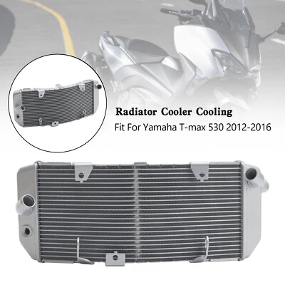 Aluminum Radiator Cooling Cooler For Yamaha TMAX530 T-max 530 2012-2016 Silver E - Image 1 of 4