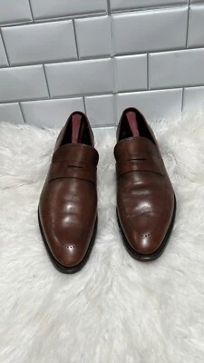 Mocassim masculino Ermenegildo Zegna Couture couro marrom - tamanho 10 EE EUA - Imagem 1 de 4