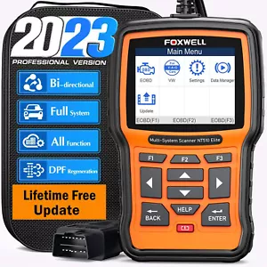 FOXWELL NT510 Elite Car Diagnostic Tool OBD2 Scanner Bidirectional Full System - Picture 1 of 15