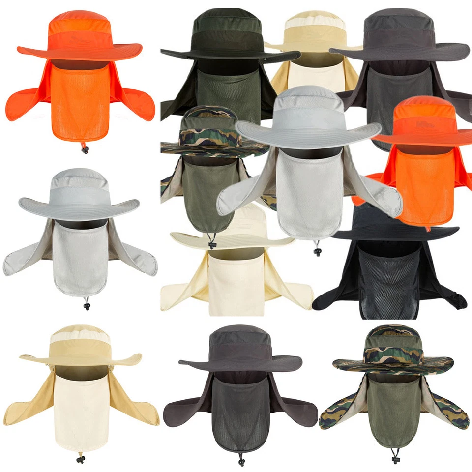 Gorra de pescador de ala ancha para senderismo a prueba de viento protección solar YG004 Foto 1 de 4