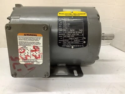 Baldor Reliance NM3542 AC Motor 3/4HP 230/460V 1750 RPM 4P 56 Fr 3PH 60Hz TENV - Image 1 of 4