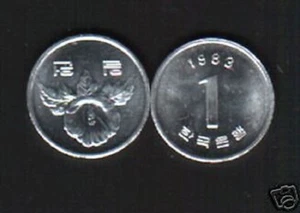 SOUTH KOREA 1 WON KM-31 x 100 Pcs Lot 1983 ROSE UNC COIN KOREAN CURRENCY DEAL - Picture 1 of 1