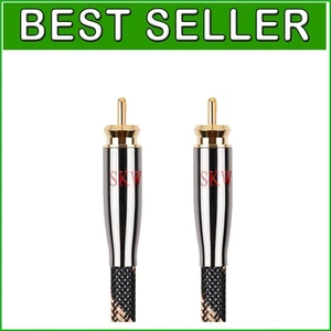 Corrosion-Resistant RCA Coaxial Cable - Braided Subwoofer Audio Solution 16.4ft - Picture 1 of 8