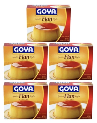 Goya Spanish Flan Style Custard mix pronto 2 oz (confezione da 5) - Immagine 1 di 4