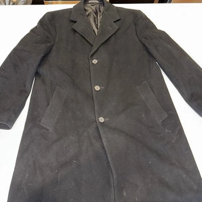 RALPH Ralph Lauren Cashmere Wool Coat Mens 40R Black Overcoat Topcoat - Image 1 of 4