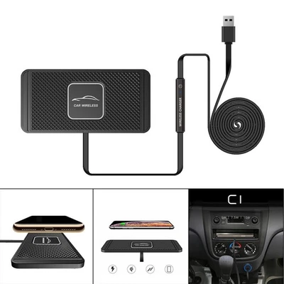 Auto Wireless Charging Pad Rutschfeste Schnellladematte für Samsung - Bild 1 von 4
