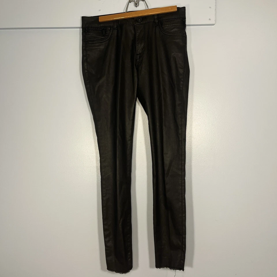 Кожа как DL 1961 черный Margaux Instasculpt лодыжки молнии узкие размер 27  - Изображение 1 из 4